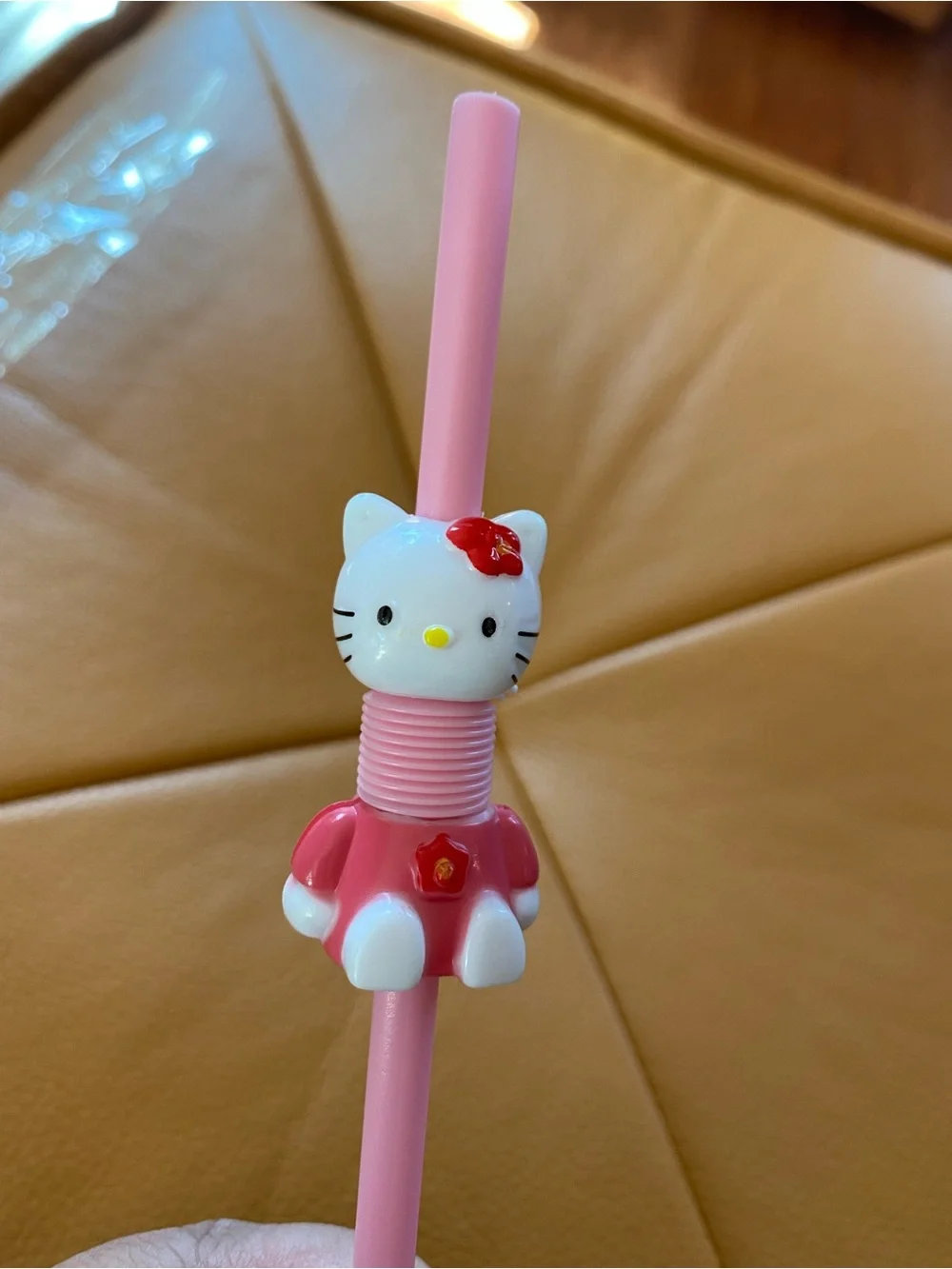 Pink Cat Character Party Straws - Cute Decorative Drinking Straws set of 10
